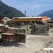 Proseguono i lavori del ponte sul torrente Anza Proseguono i lavori del ponte sul torrente Anza