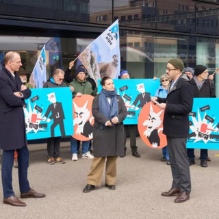 La protesta di Pro Alps (foto tratta dal sito dell'associazione)