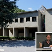 Il municipio di Piedimulera e nel riquadro il sindaco Alessandro Lana Il municipio di Piedimulera e nel riquadro il sindaco Alessandro Lana