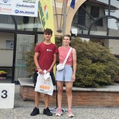 Nikolas Pioletti con la campionessa Elisa Longo Borghini