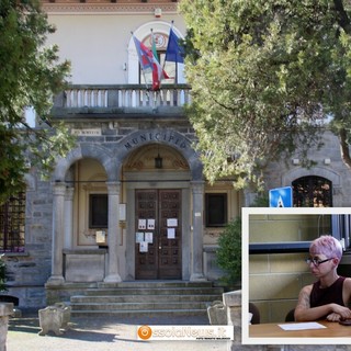 La sede municipale di Premosello e nel riquadro l'assessore Maddalena Manera