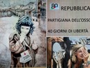 L'immagine del manifesto e a fianco l'artista Patrazia Pollato
