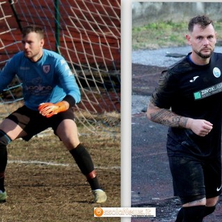 Simone Ravandoni e Fabrizio Allioli, portiere di Varzese e Virtus Villa