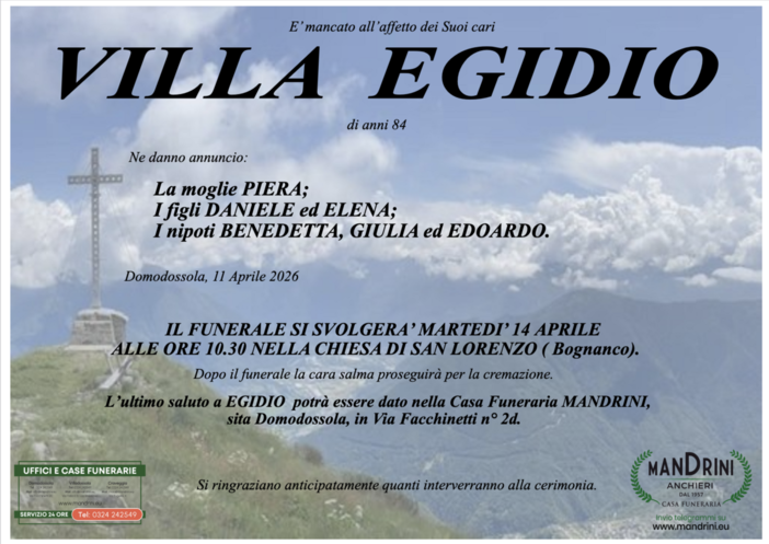 Villa Egidio di anni 84