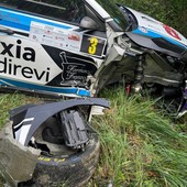 La Skoda di Caffoni-Natoli dopo l'incidente