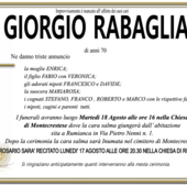 Giorgio Rabaglia di anni 70