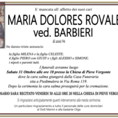 Maria Dolores Rovaletti ved. Barbieri di anni 94