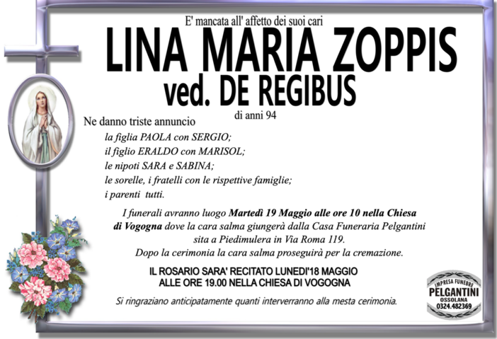 Lina Maria Zoppis ved. De Regibus di anni 94