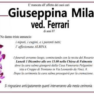 Giuseppina Milani di anni 87