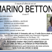 Marino Bettoni di anni 97 Marino Bettoni di anni 97