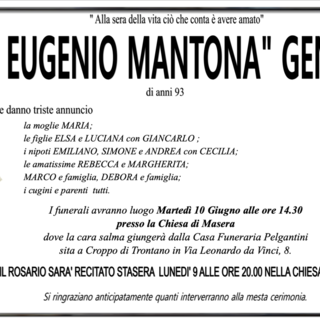 Eugenio Mantona &quot;Geni&quot; di anni 93
