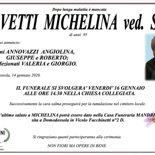 Ravetti Michelina ved. Soi di anni 95