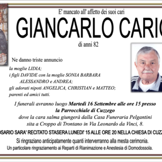 Giancarlo Carigi di anni 82
