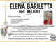 Elena Bariletta ved. Belloli di anni 84