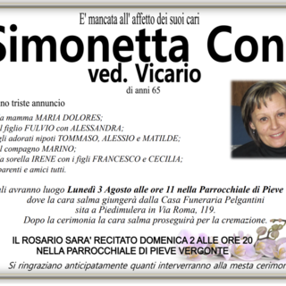 Simonetta Conti ved. Vicario di anni 65