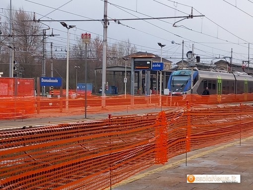 Lavori in corso alla stazione ferroviaria di Domodossola