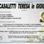 Casaletti Teresa in Gioiosa di anni 87