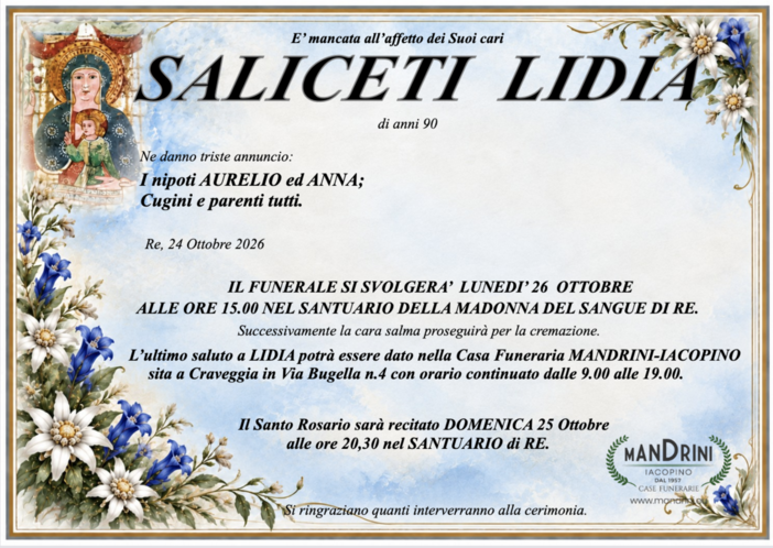Saliceti Lidia di anni 90