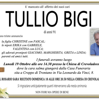 Tullio Bigi di anni 91