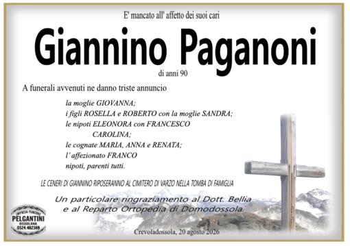 Giannino Paganoni di anni 90 Giannino Paganoni di anni 90