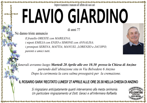 Flavio Giardino di anni 77