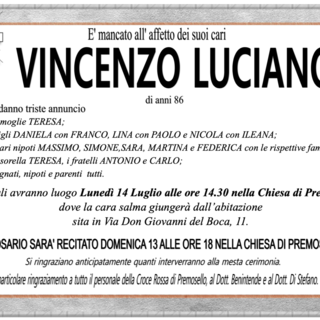 Vincenzo Luciano di anni 86