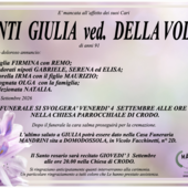 Conti Giulia ved. Della Volpe di anni 91 Conti Giulia ved. Della Volpe di anni 91