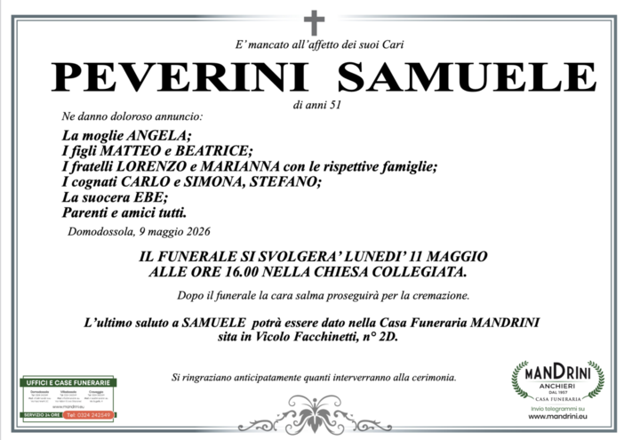 Peverini Samuele di anni 51