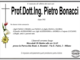 Prof. Dott. Ing. Pietro Bonacci classe 1943