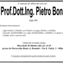 Prof. Dott. Ing. Pietro Bonacci
