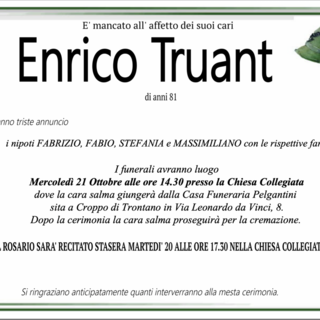 Enrico Truant di anni 81