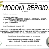 Modoni Sergio di anni 92 Modoni Sergio di anni 92