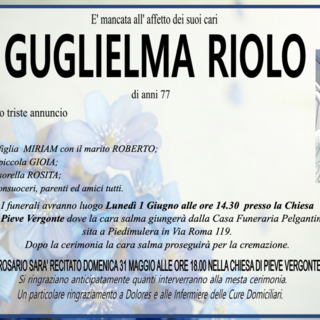 Guglielma Riolo di anni 77