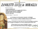 Zanoletti Lucia in Moraglia di anni 85
