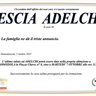 Vescia Adelchi di anni 86