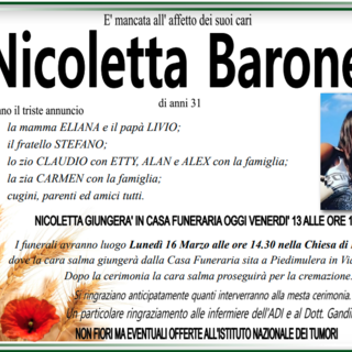 Nicoletta Barone di anni 31