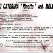 Gotti Caterina "Rinetta" ved. Mellerio di anni 77 Gotti Caterina "Rinetta" ved. Mellerio di anni 77