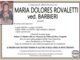 Maria Dolores Rovaletti ved. Barbieri di anni 94
