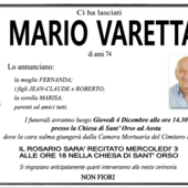 Mario Varetta di anni 74