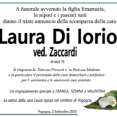 Laura Di Iorio ved. Zaccardi di anni 76 Laura Di Iorio ved. Zaccardi di anni 76