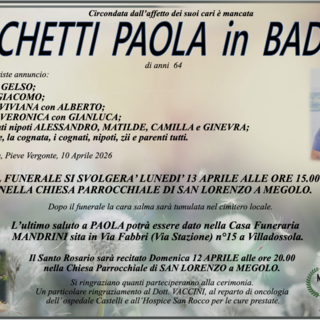 Archetti Paola in Badini di anni 64