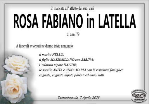 Rosa Fabiano in Latella di anni 79