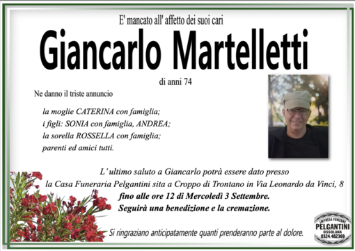 Giancarlo Martelletti di anni 74