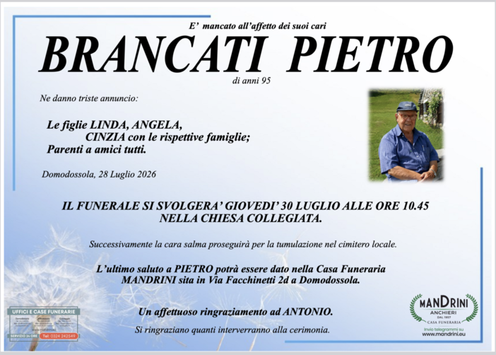 Brancati Pietro di anni 95