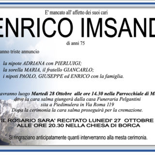 Enrico Imsand di anni 75