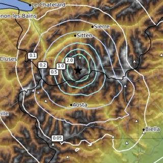 Sisma di magnitudo 3.4 nel Canton Vallese avvertito anche nella nostra Provincia