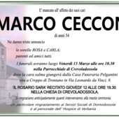 Marco Ceccon di anni 54