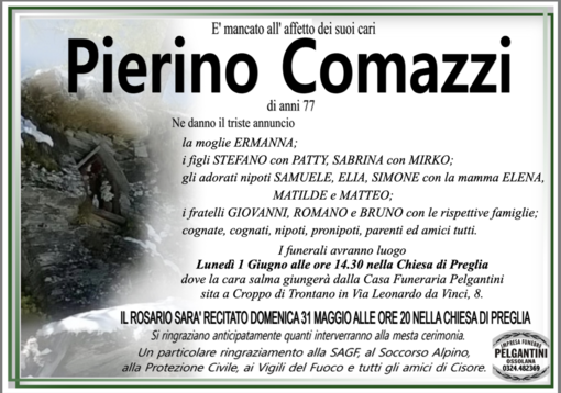Pierino Comazzi di anni 77 Pierino Comazzi di anni 77