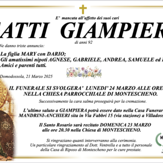 Gatti Giampiera di anni 92