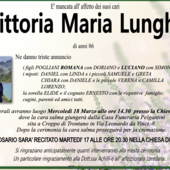 Vittoria Maria Lunghi di anni 86 Vittoria Maria Lunghi di anni 86